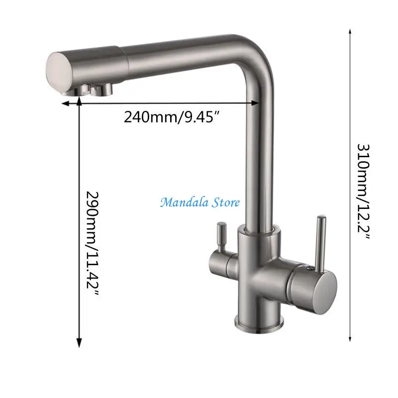 U2JC المطبخ مياه الشرب صنبور المنزل منقح مرشح مياه الحنفيات منفذ مزدوج المياه خلاط الساخن والبارد صنبور مصرف #6