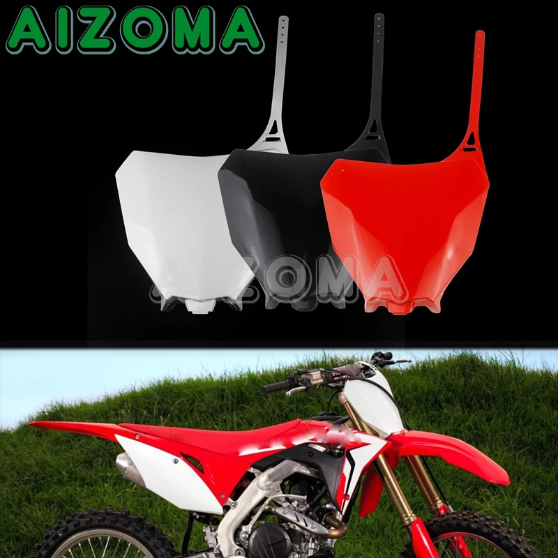 For Honda CRF 250 450 Number Plate Motocross Front Plastic Cover Fit CRF250R 2018-2020 CRF250RX 2019-20 CRF450R CRF450RX 2017-20