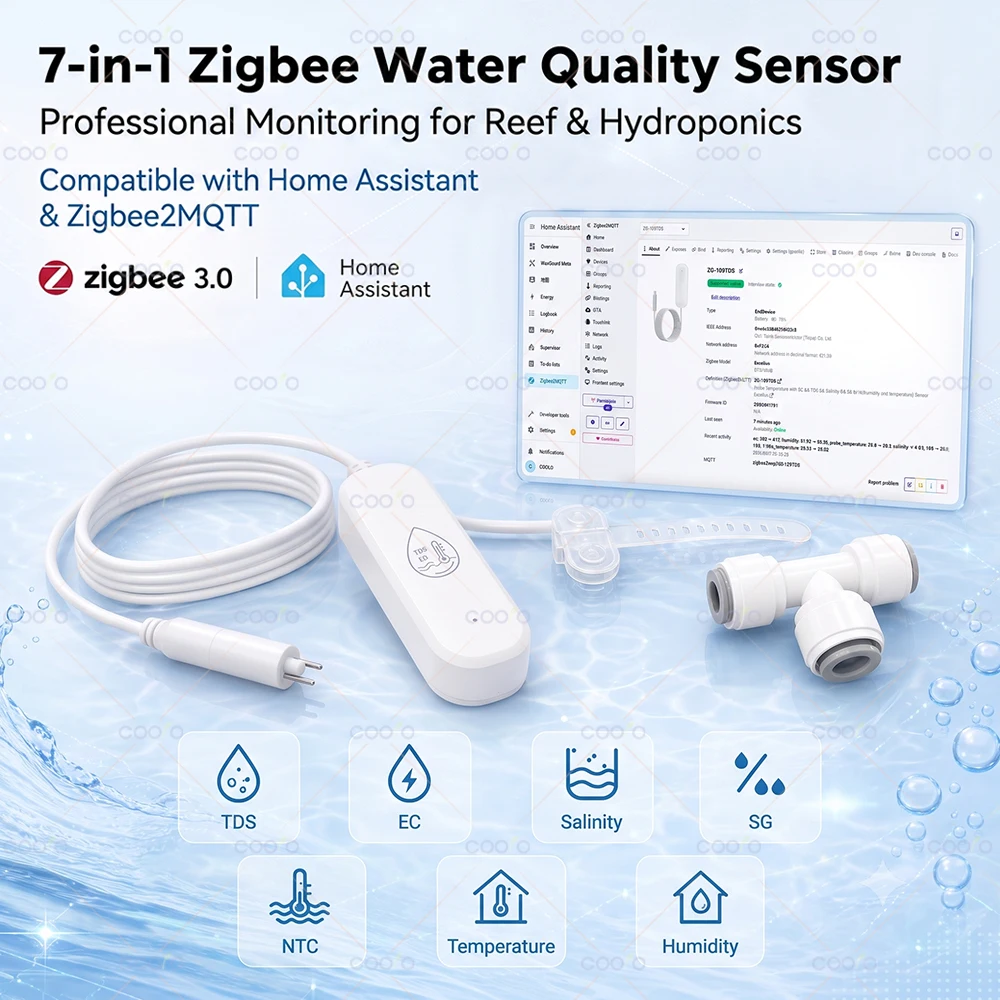 Zigbee Waterkwaliteitstester 7 - Marine Aquarium Hydrometer recensie en prijs