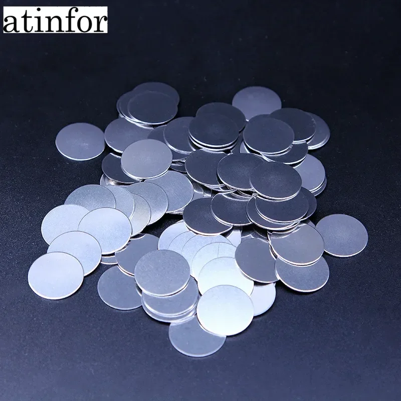 atinfor 500PCS/PACK Spacer 304 Stainless Steel Cell Gasket for Cr2016/2025/2032 Button Coin Li-ion Battery Case