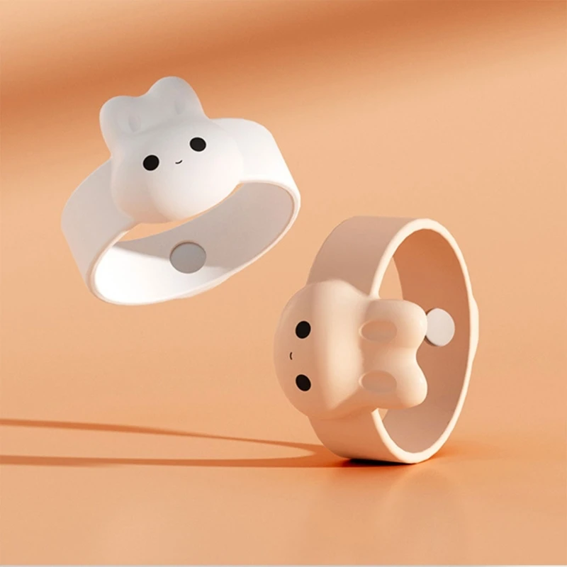 2pcs Cartoon Rabbit Spoon Non-Stick Ring Magnetic Milk Powder SpoonScoop Holder Ring Baby Tableware Product Spoon Fixer