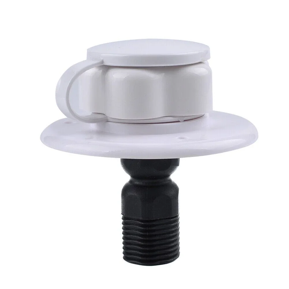 Premium RV City Water Inlet Check Valve & Hose Connector 1 Piece Water Inlet White Color Convenient Installation