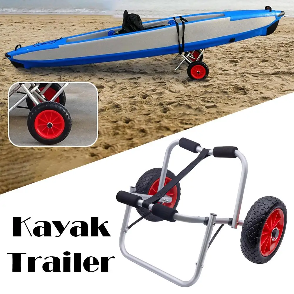 

Портативный лодочный прицеп с твердыми шинами — для каяка, SUP, надувной лодки, небольшой парусник — складной многоцелевой