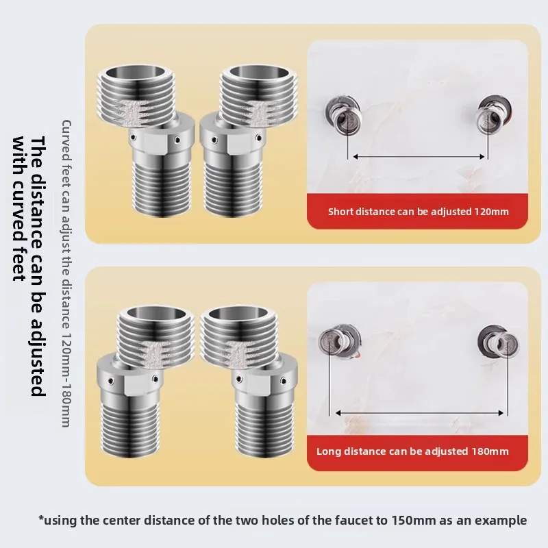 

360 ° Вращающийся эксцентриковый винт, угловой настенный адаптер для смесителя для душа, регулировка угла изогнутой ножки из нержавеющей стали