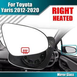 Left/Right Driver Side Wing Mirror Glass Heated For Toyota Yaris 2012-2020 Vitz 2012-2019 Rearview Exterior Mirror Glass