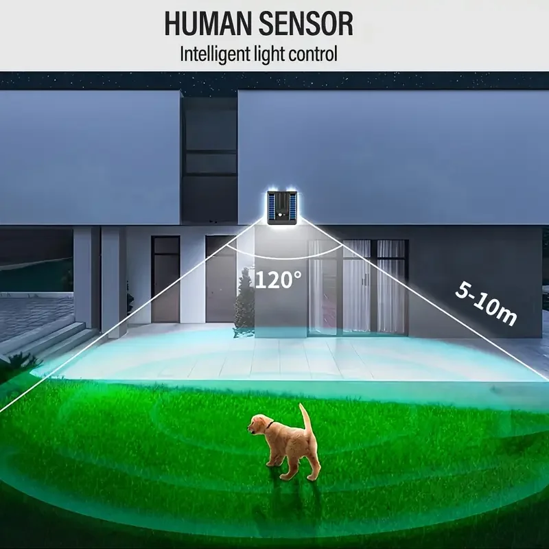 2/4 قطعة أضواء LED الشمسية قابلة للطي مع محس حركة في الهواء الطلق الجدار مصباح 3 وضع مقاوم للماء ضوء الشارع الشمسي لتزيين حديقة الفناء