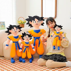 90cm Large Dragon Ball Son Goku Plush Toy Super Saiyan Kakarotto Soft Stuffed Plushies Doll Large Size Pillow Kids Birthday Gift