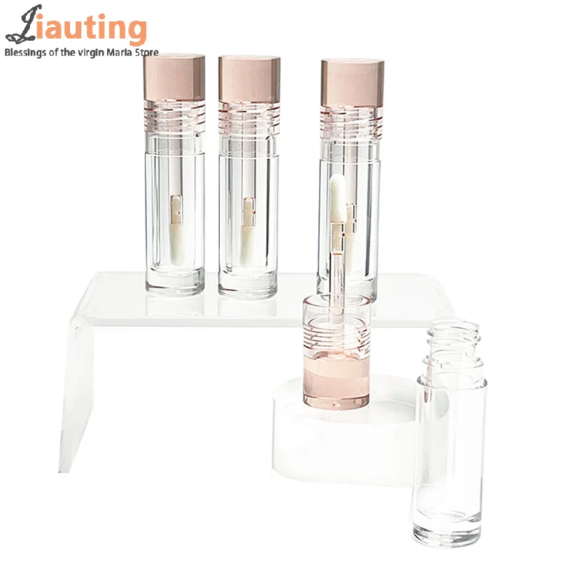 1/2/3Pcs 5ml Empty Portable Thick Wand Lip Gloss Tube Plastic Lip Glaze Tubes Square Transparent Cosmetic Packing Container