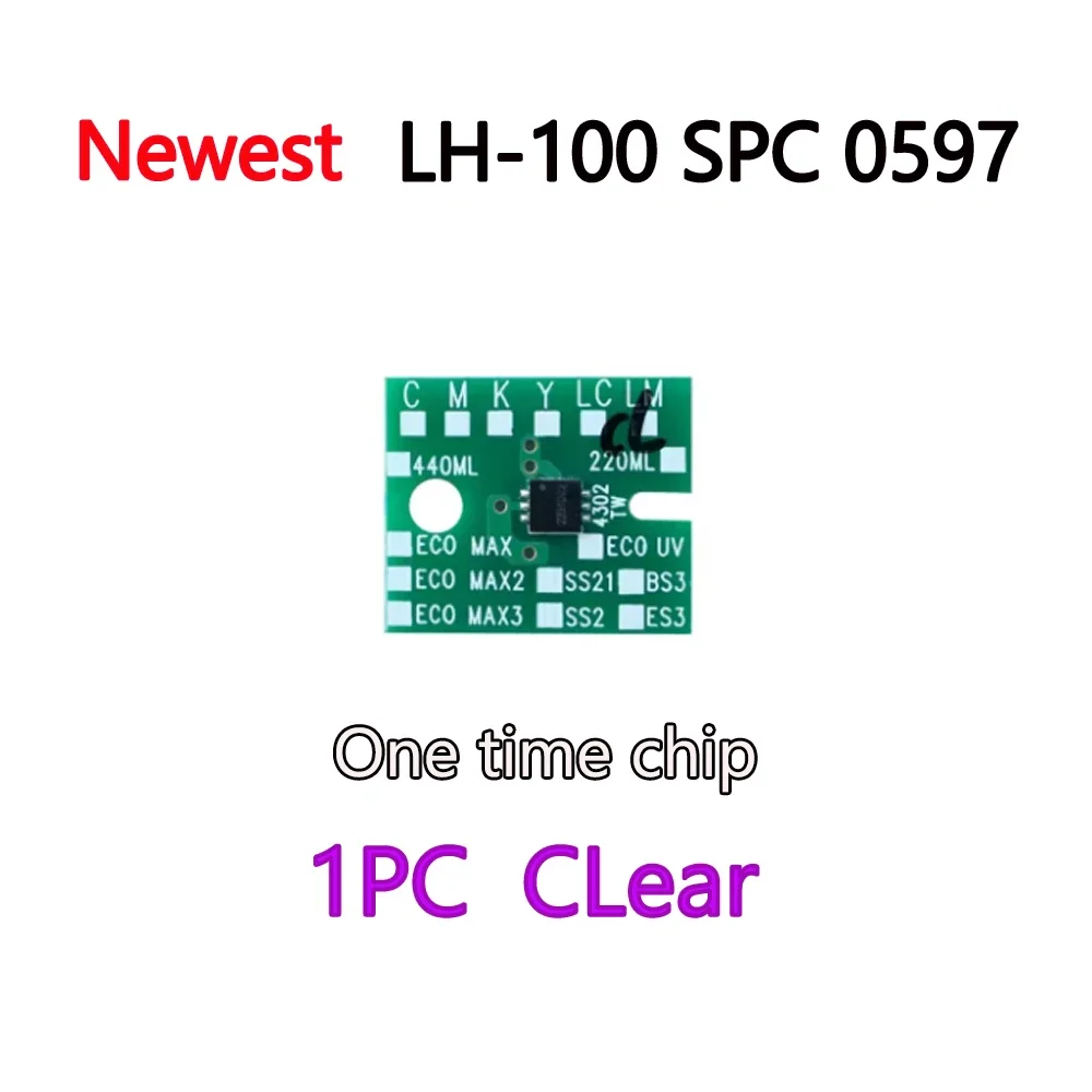 LH100 SPC 0597 UV خرطوشة الحبر رقاقة دائمة لميماكي UJF-3042 UJF-6042 UJV-160 SPC-0597 UV خراطيش الحبر رقاقة LH 100
