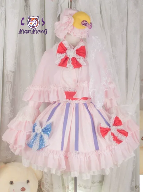 Costume de cosplay Anime Touhou Project Patchouli Knowledge, robe Lolita douce pour fille, uniforme de jeu de rôle, accessoires pour Halloween et carnaval