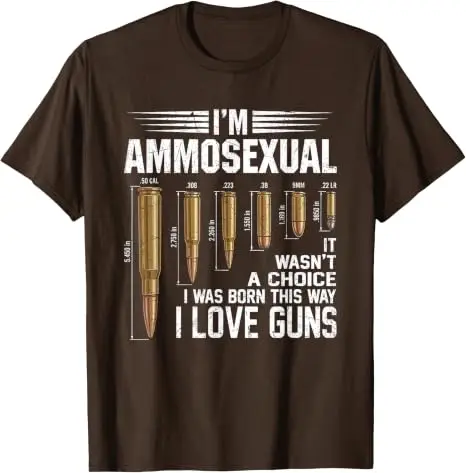 Ich bin ein Ammosexueller, Waffenliebhaber, Enthusiast, Zweite Verfassungszusatz, lustiges T-Shirt, Y2k, humorvoll, sarkastisch, Witz, Spruch, T-Shirt, Streetwear-Kleidung – Detail 9