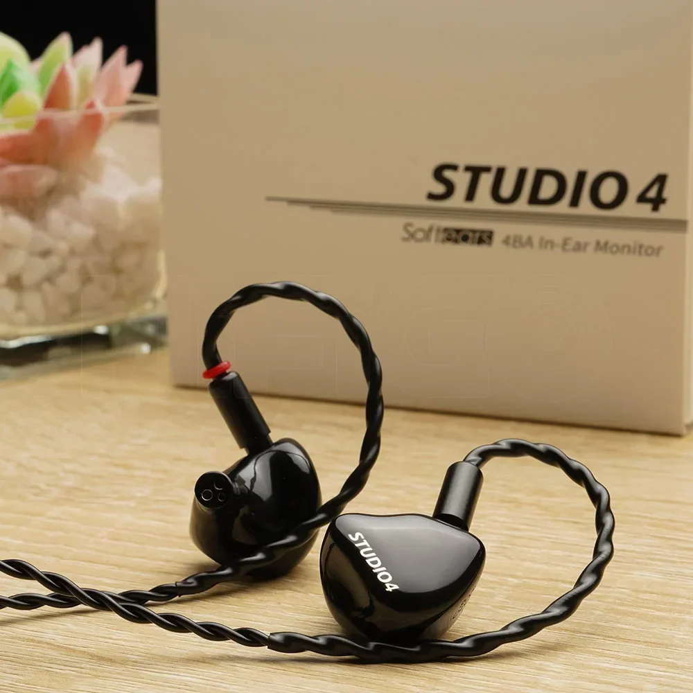 سماعات أذن Softears Studio Series Studio4 4 BA للسائق داخل الأذن 4 سائق 3 اتجاهات كروس احترافية HiFi IEMs #3