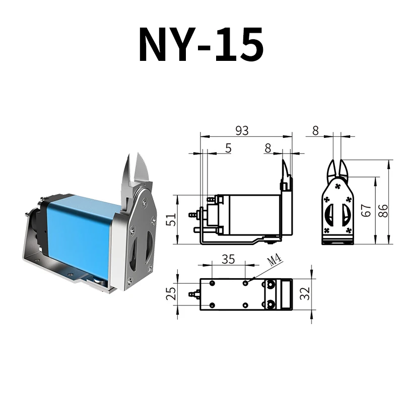 NY-10/15/25 Plastic PU Pneumatic Hose Air Clamp Gripper Scissors Cutter Robotic Pneumatic Scissor