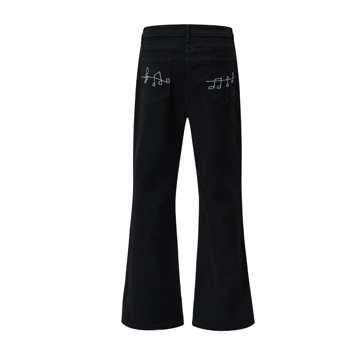 MWJLPWQ American-Style Retro Embroidered Jeans Men's Slightly Flared Slimming Vibe Style Slim-Fit Straight Trousers  20860