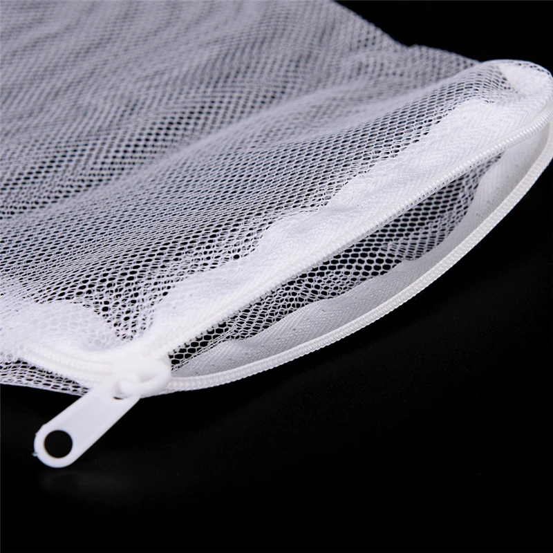 Aquarium Mesh Media Filter Bags 10Pcs Reusable Plastic Zipper Fine Mesh Bags For Fish Tank Activated Carbon Charcoal Bio Balls