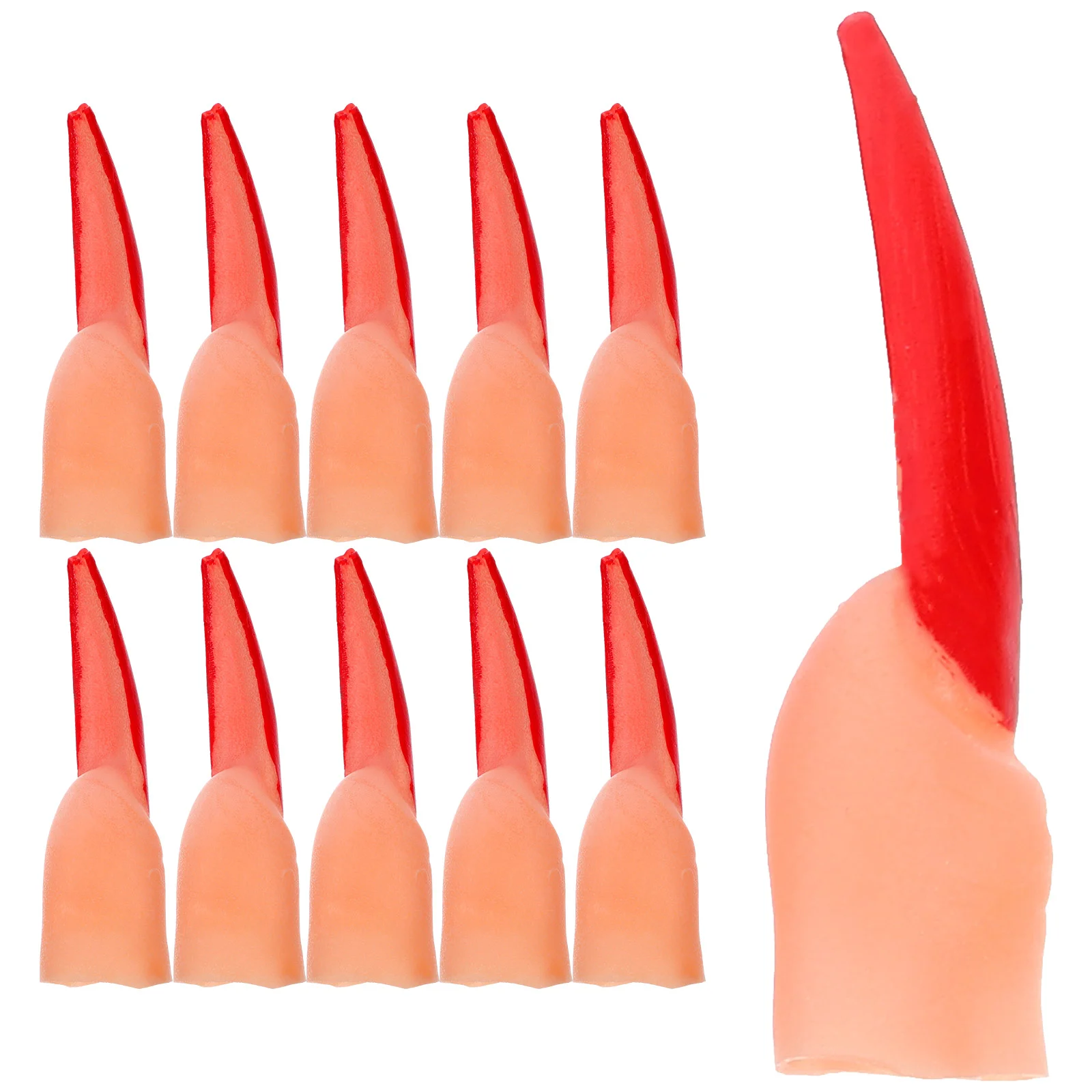 20 Pcs Witch Fingers Bulk Cots Paw Fake Nail Manicure Plastic Zombie Nails Cover Halloween Costumes