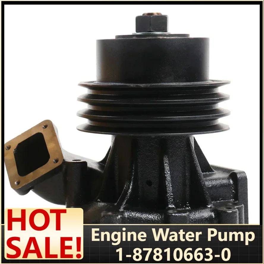Engine Water Pump 1-87810663-0 – 6RB1 Cooling for 30-40 t Excavators, Bolt-On, 12-Month Warranty