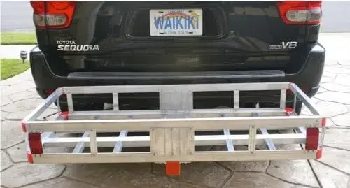 

70108 Aluminum Cargo Carrier With High Side Rails- Trailer Hitch Mount For RV's, Trucks, SUV's,