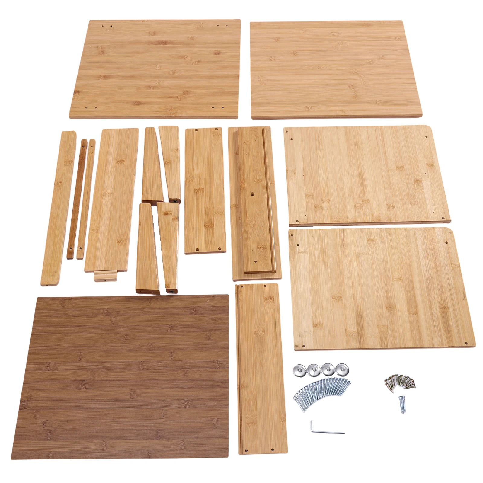 Bambu Nightstand End Table com gaveta do armazenamento e prateleira aberta