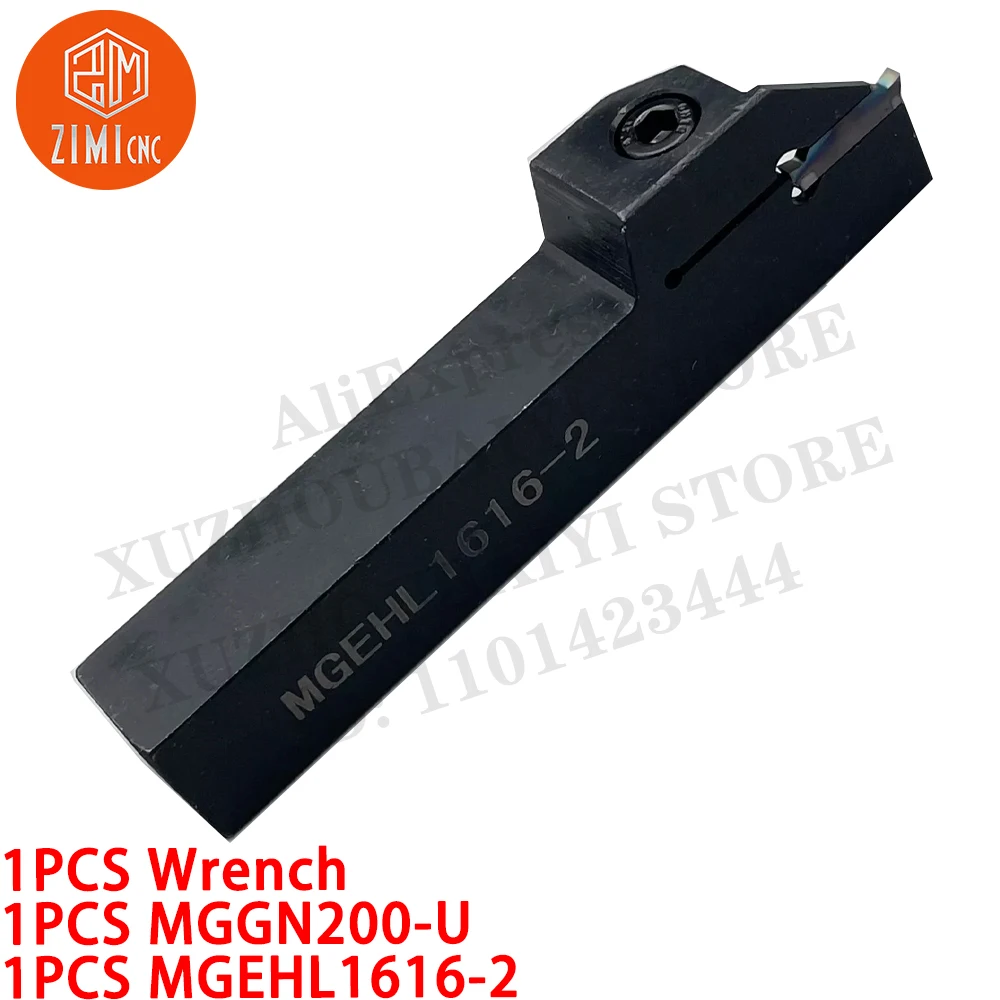 

1PCS MGEHL1616-2 Держатель токарного инструмента +1PCS MGGN200 пазовая вставка Механический токарный станок с ЧПУ режущий инструмент Твердосплавные вставки