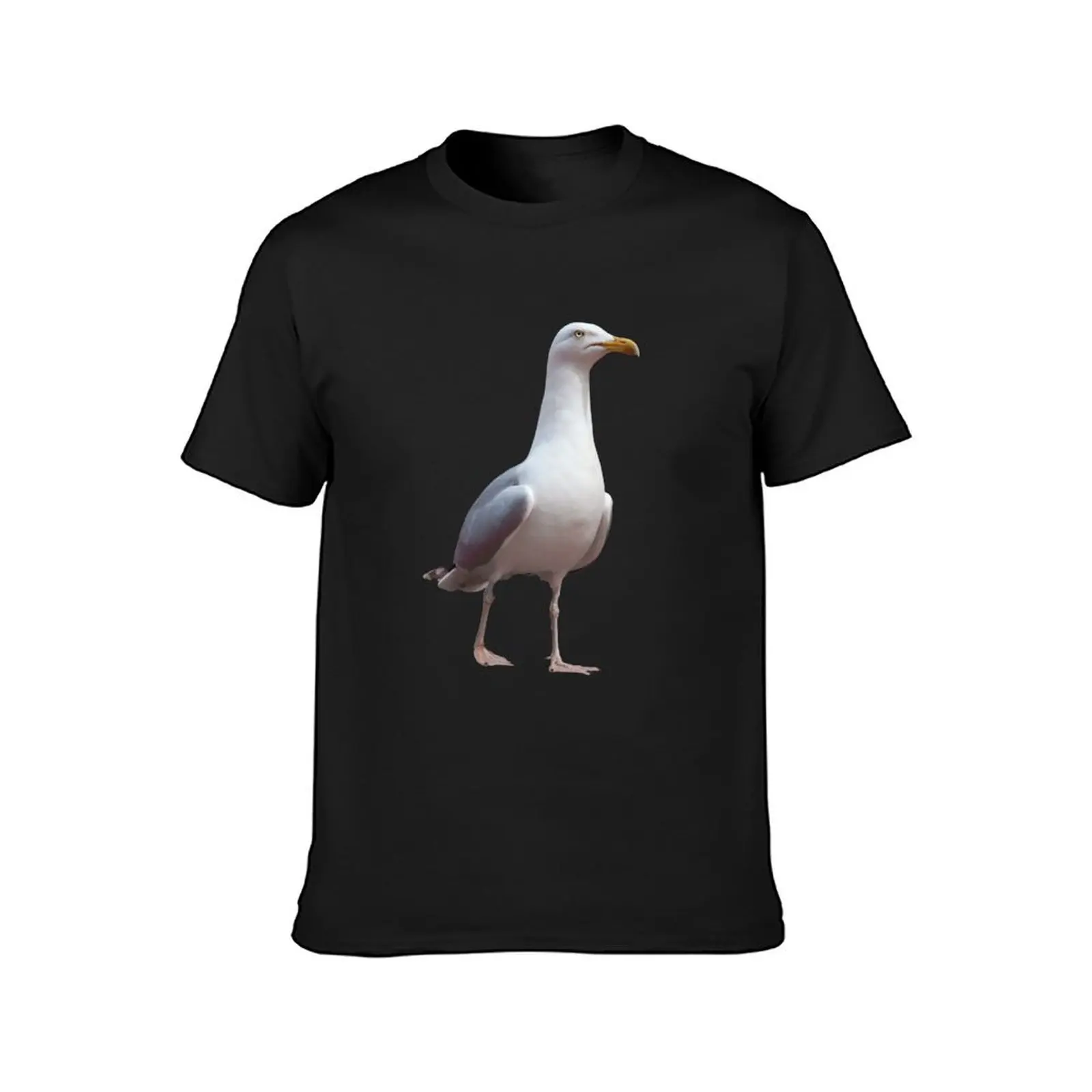 Seagull T-Shirt blacks vintage clothes mens plain t shirts