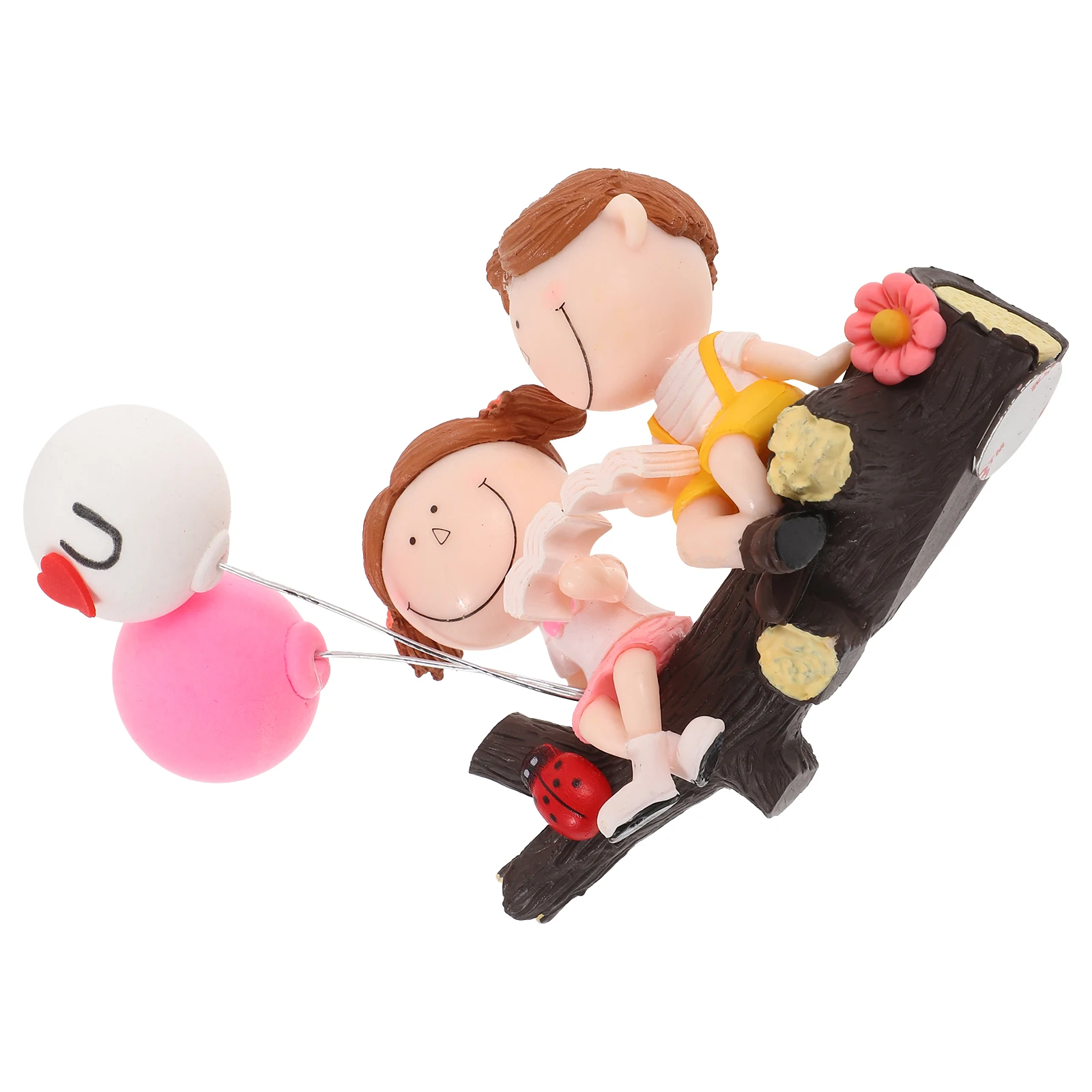 

Couple Figurines Car Interior Dashboard Accessories Cartoon Balloon Decor Resin Craft Gifts for Women Lovers Valentine Romantic
