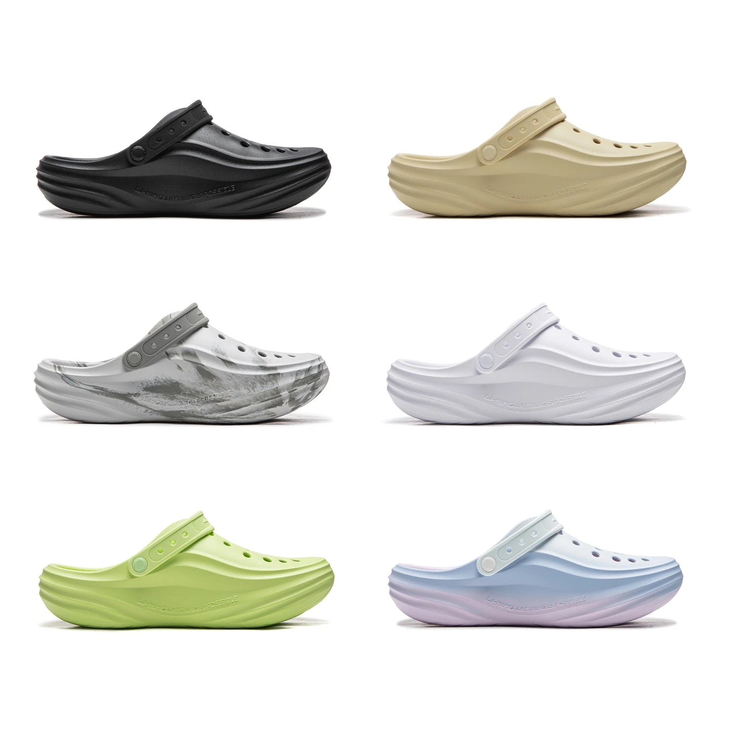 Li-Ning Unisex Sports Style LN SODA Slippers Cushioning Rebound Comfortable LiNing Fashionable Casual Sandals AGUW005