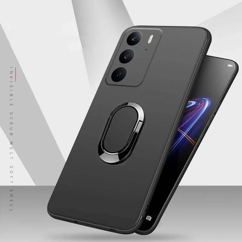 

Auroras For Realme C71 C75 C73 Case With Magnetic Holder Matte Silicone Soft Shell For Realme C71 C73 C75 TPU Cover Fundas
