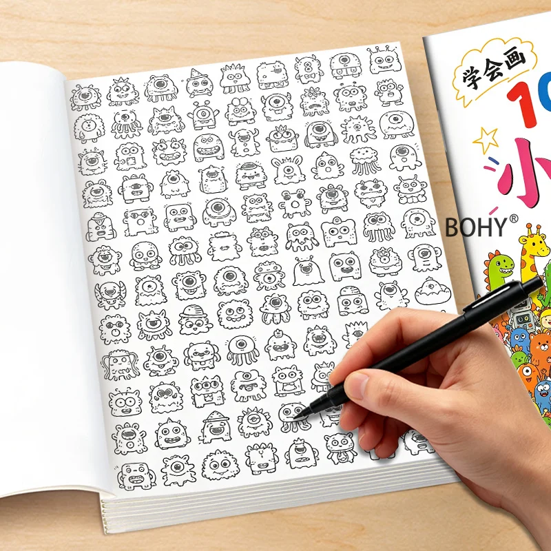 1 Adult Decompression Intensive Line Drawing Exercise Book, 40 High-definition Pages, Zero Foundation Learning Drawing Copying