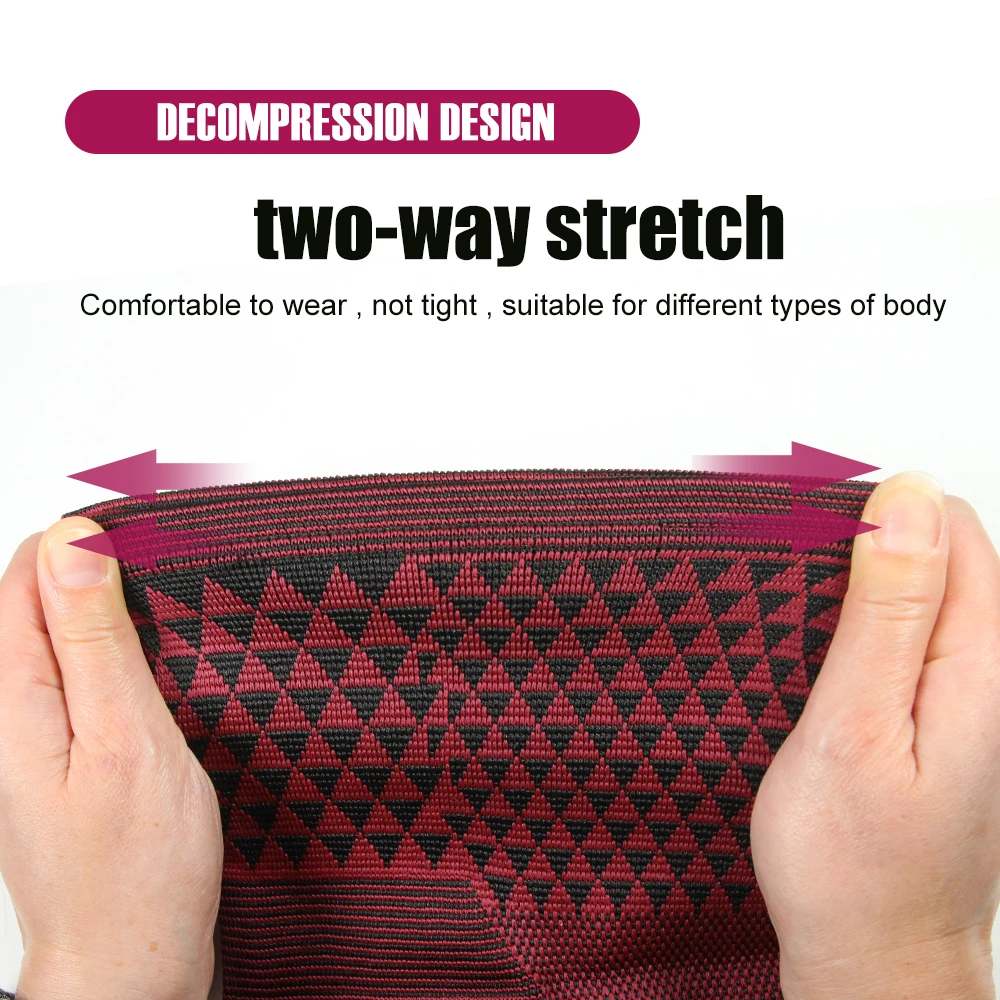 2PCS Tourmaline Knee Pads Magnetic Therapy Knee Support Bandage Far Infrared Leg Sleeve Relieve Arthritis Join Pain Knee Brace