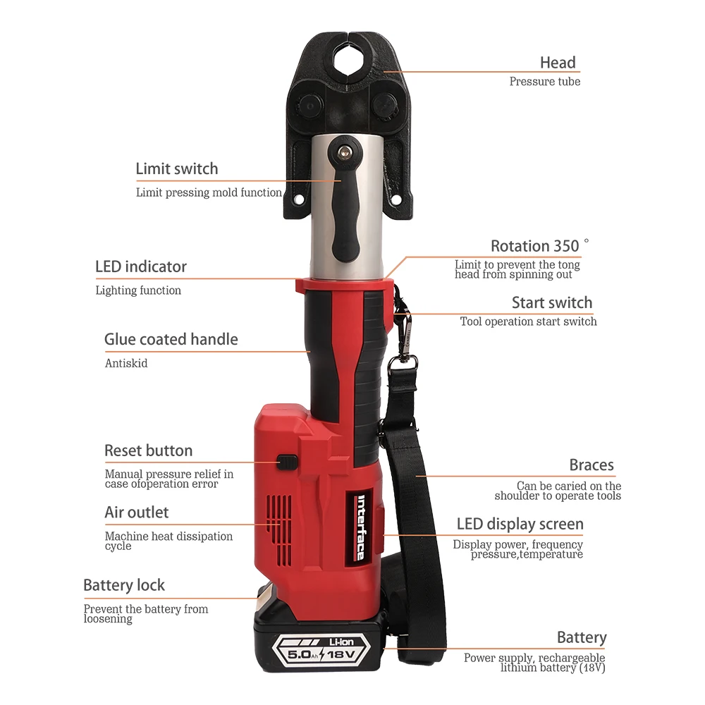 1550 Portable Battery Electrical Powered Hydraulic Plumbing Tool