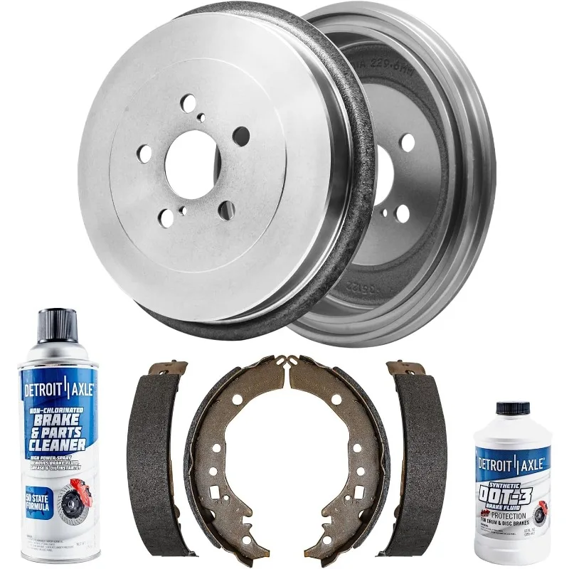 

Detroit Axle - Rear Brake Kit Brake Drums Brakes Shoes Rear Replacement