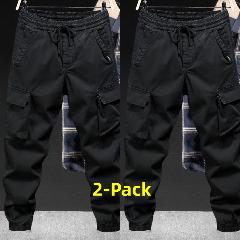 Men's Casual Outdoor Work Pants Autumn Wear Trousers with Multiple Pockets Loose Fit American Style Wear Resistant Cargo Pants