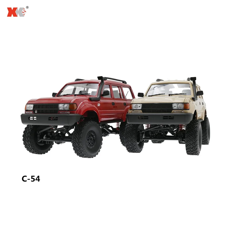 WPL C54 C54-1 1/16 RC 2.4G zdalnie sterowany 4x4 Off Road LC80 Model LED światło wspinaczkowe zdalnie sterowana ciężarówka zabawka elektryczna