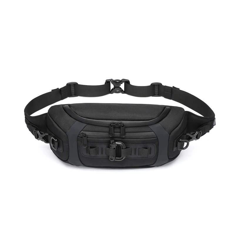 OZUKO Taille Tasche Mode Männer Outdoor Sport Taktische Fanny Pack Multifunktions Wasserdichte Männliche Brust Tasche Herren Umhängetaschen Bum