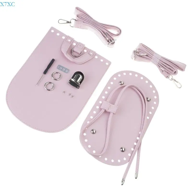 X7XC Adjustable Shoulder Strap PU Leather Bag Bottom Crafting For Handmade Crochet Backpack Purse Bags Making Accessories