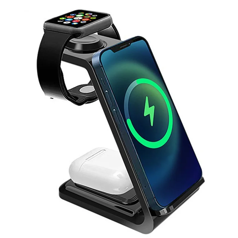 -A96Z 100W Wireless Charger 3 In 1 Stand Dock For Watch Pods Phone Induction Fast Charging Station