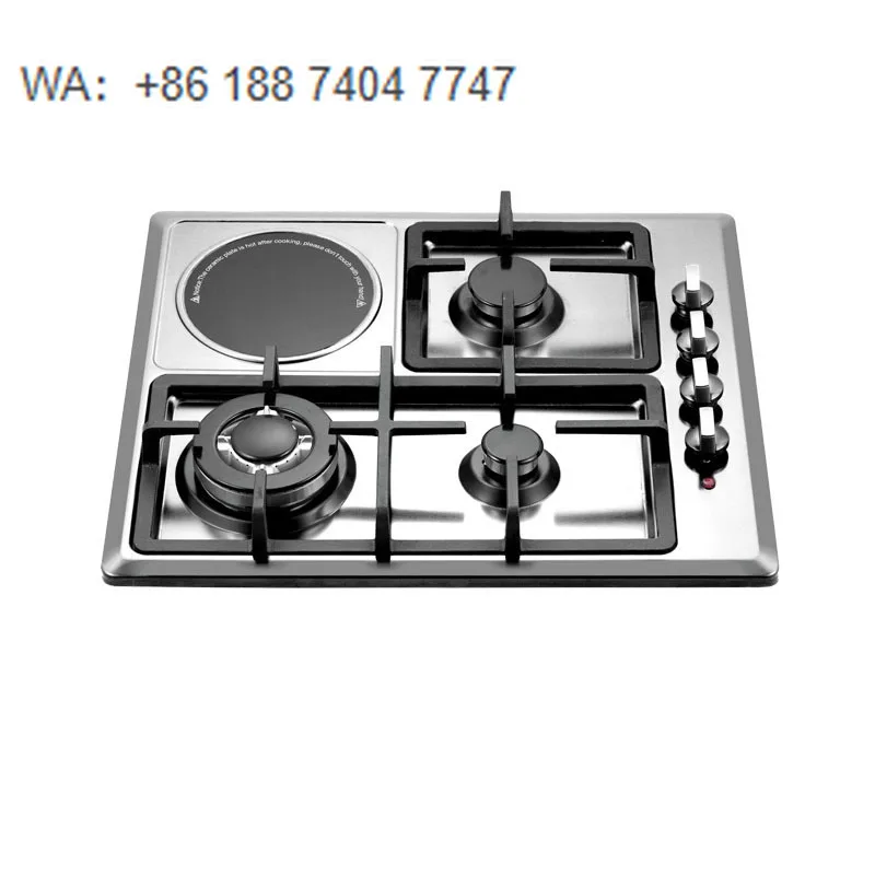 Dual Fuel Electric Gas Stove with Oven, Energy Efficient Stainless Steel Cooking Range for Home & Commercial Kitchen