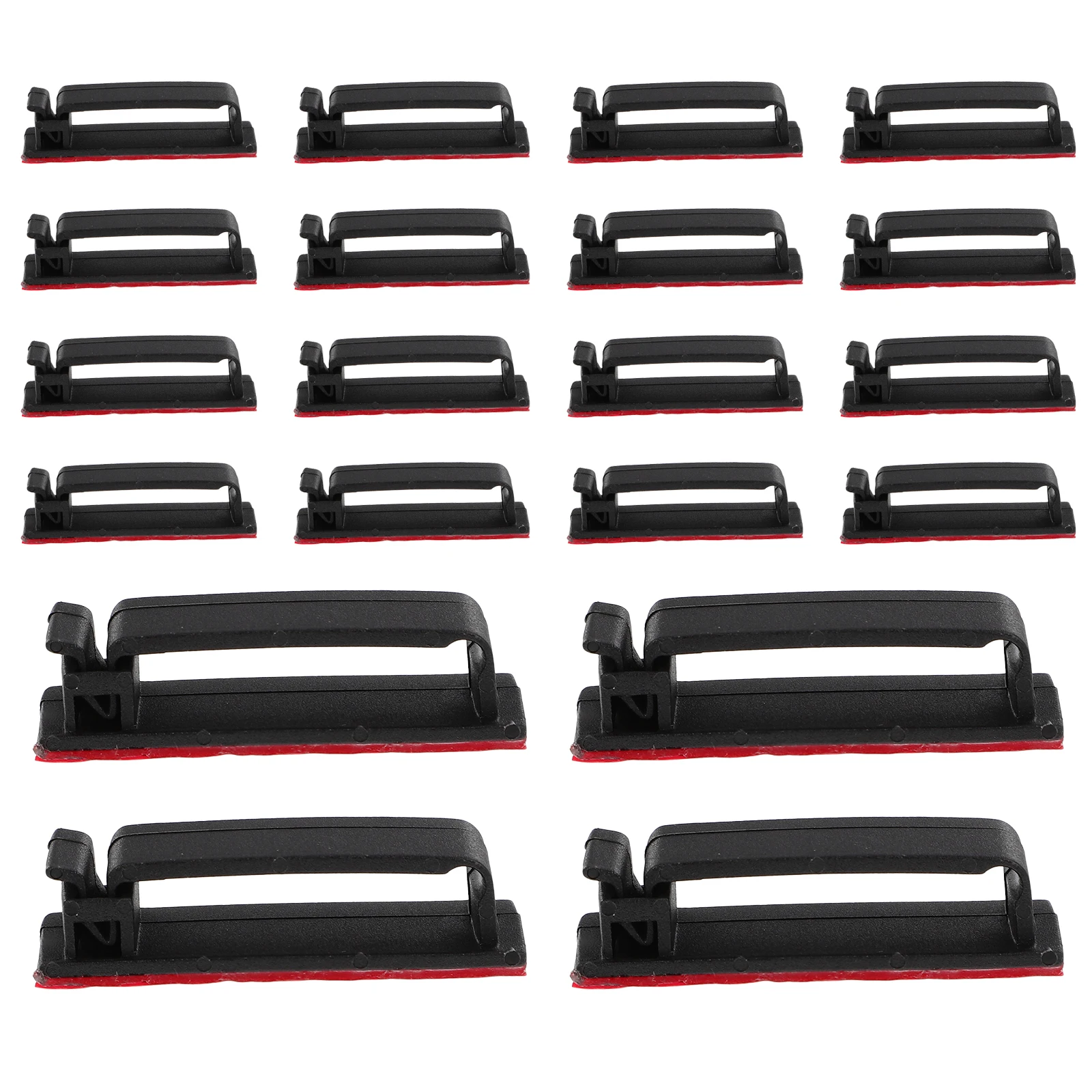 

25Pcs Flat Cable Clips Self Adhesive Wire Tidy Clips for Desk Car Cord Management Clamps Organizing Electric Wires Neatly Sticky