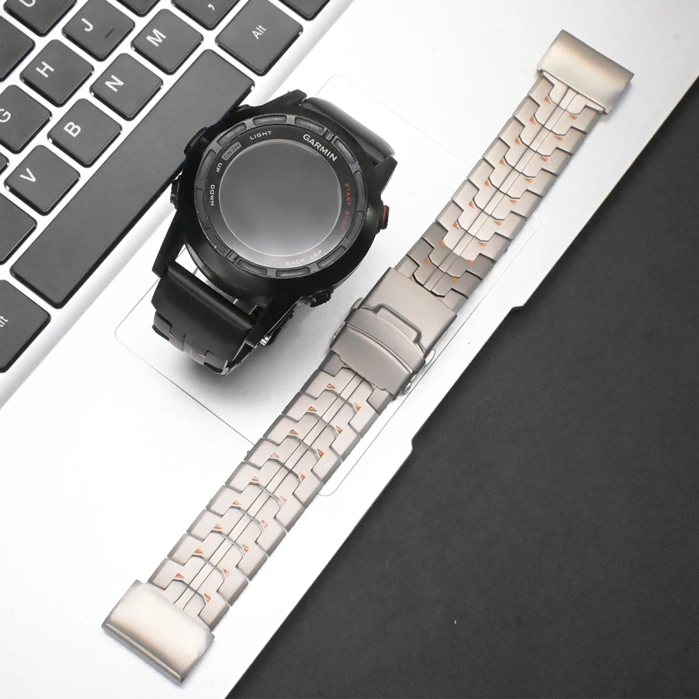 

26mm Titanium Band for Garmin Watch Fenix 8 7X Pro Tactix 7 EPIX Pro 51mm Quick Fit Strap for Enduro 3 2X Instinct 3 2X 50mm