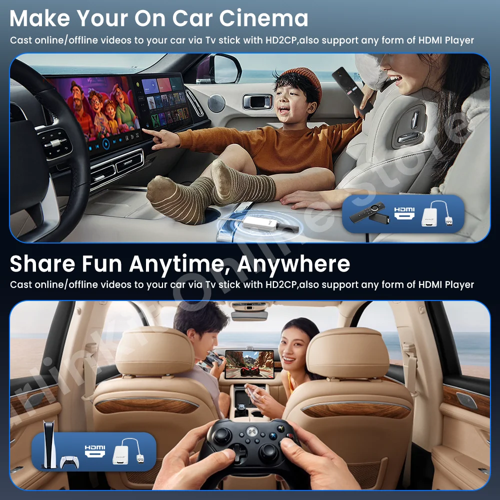 Carlinkit Car Tv Mate CarPlay to HDMI Adapter for Fire Tv Stick Game Concoles Laptop Tv Box PS5 Switch Xbox 1080P 60Hz FOTA