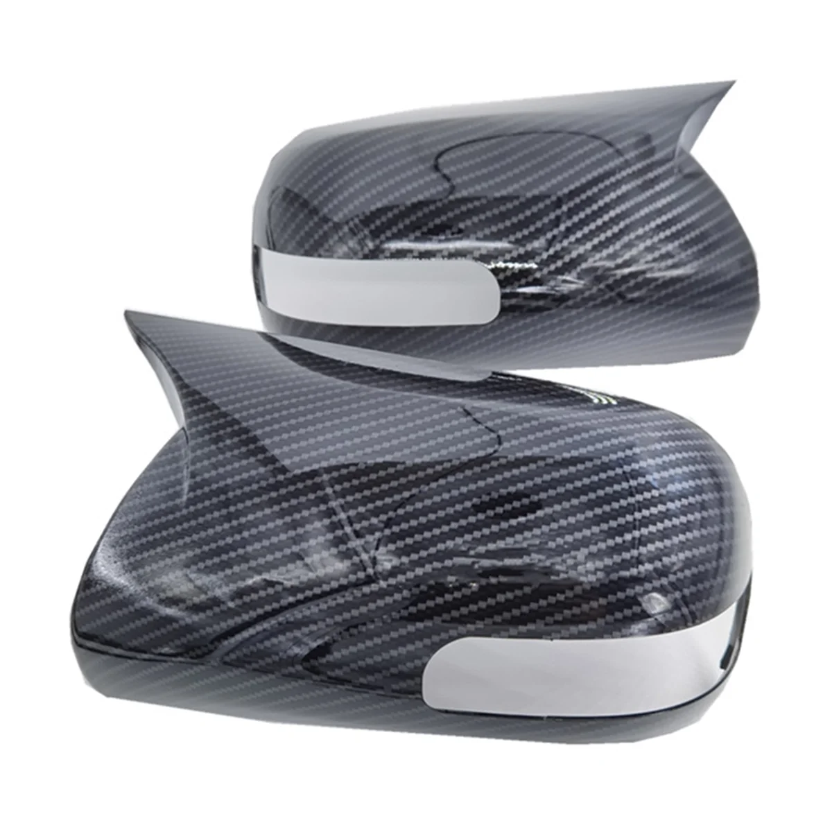 1Pair Car Bullhorn Type Rear View Mirror Housing for Toyota Camry 06-11 ABS Carbon Fiber Pattern Reverse Mirror Cover