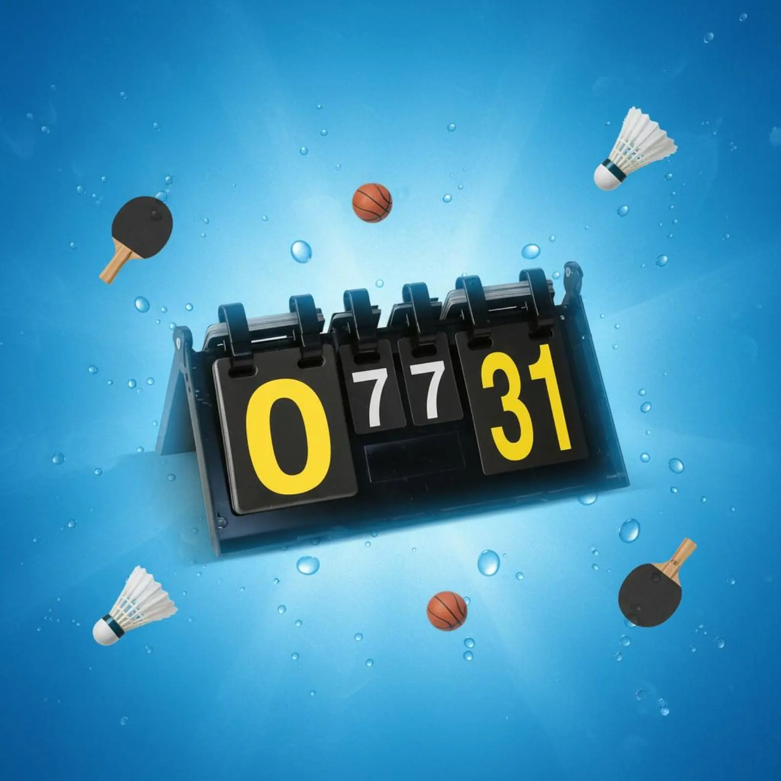 Flip Scorekeeper Foldable Flip Scoreboard Folding Scoreboard Laminated Tabletop Score Board ABS for Table Tabletop Activities