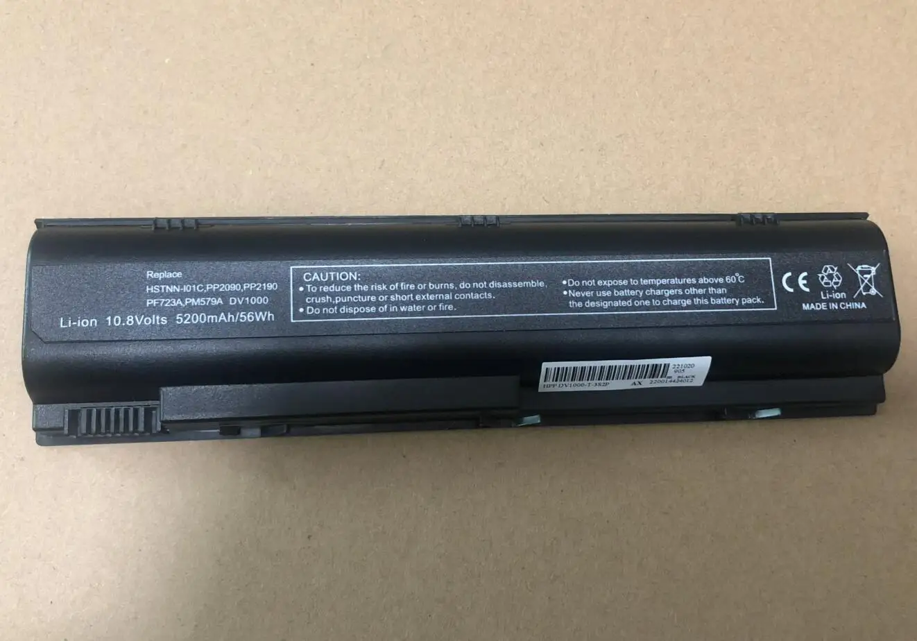Laptop Battery for HP Pavilion dv1000 dv4000 dv5000 for Compaq Presario C300 C500 M2000 V2000  V4000 V5000 HSTNN-DB09