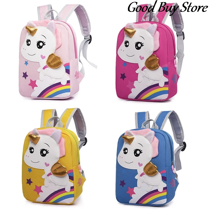 Unicorn Backpack With Wings Children Cartoon Bookbag Kindergarten Kids Cute School Bag Lovely Animal Satchel Shoulder Mochila