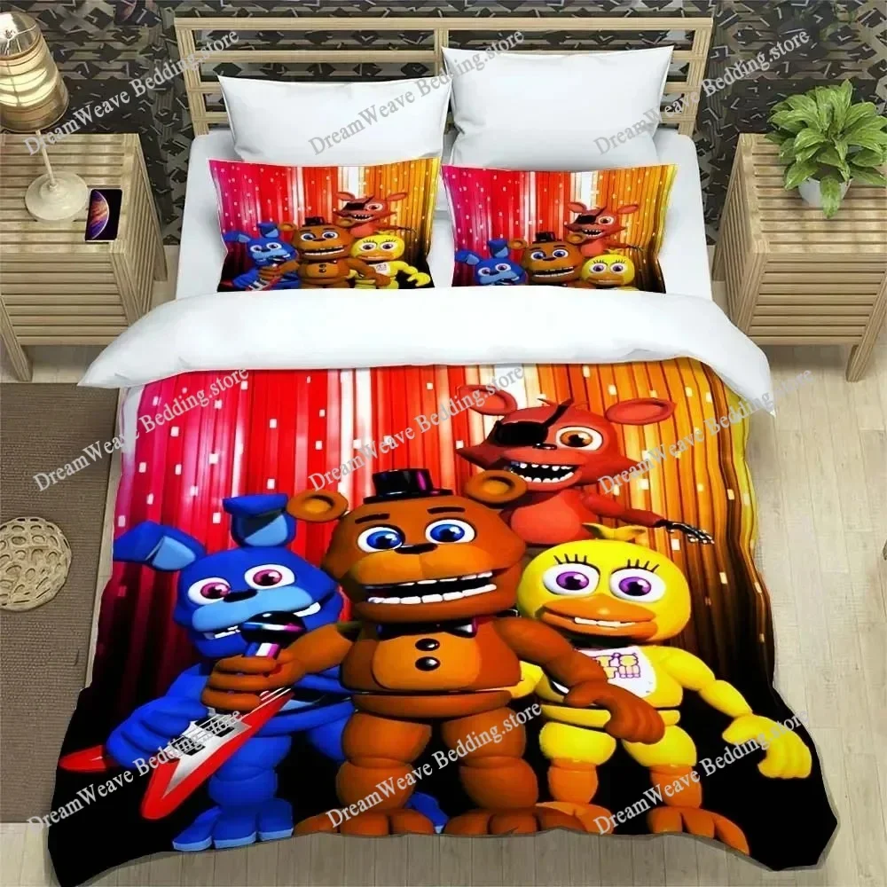 

F-Five-Nights At Freddy´s FNAF Bedding Sheet Set King Twin Double Boys Bedding Mircofiber or Polyester Duvet Cover Luxury Gift74