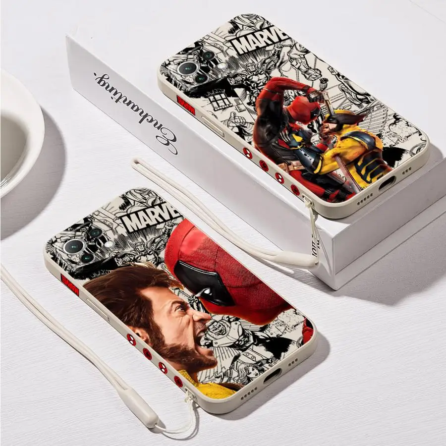 Marvel Deadpool And Wolverine phone Case for Mi 11 Lite 5G 11T Pro Poco X3 NFC X3 Pro X4Pro5G X4 GT X5 5G X5 Pro 5G M3 Pro 5G