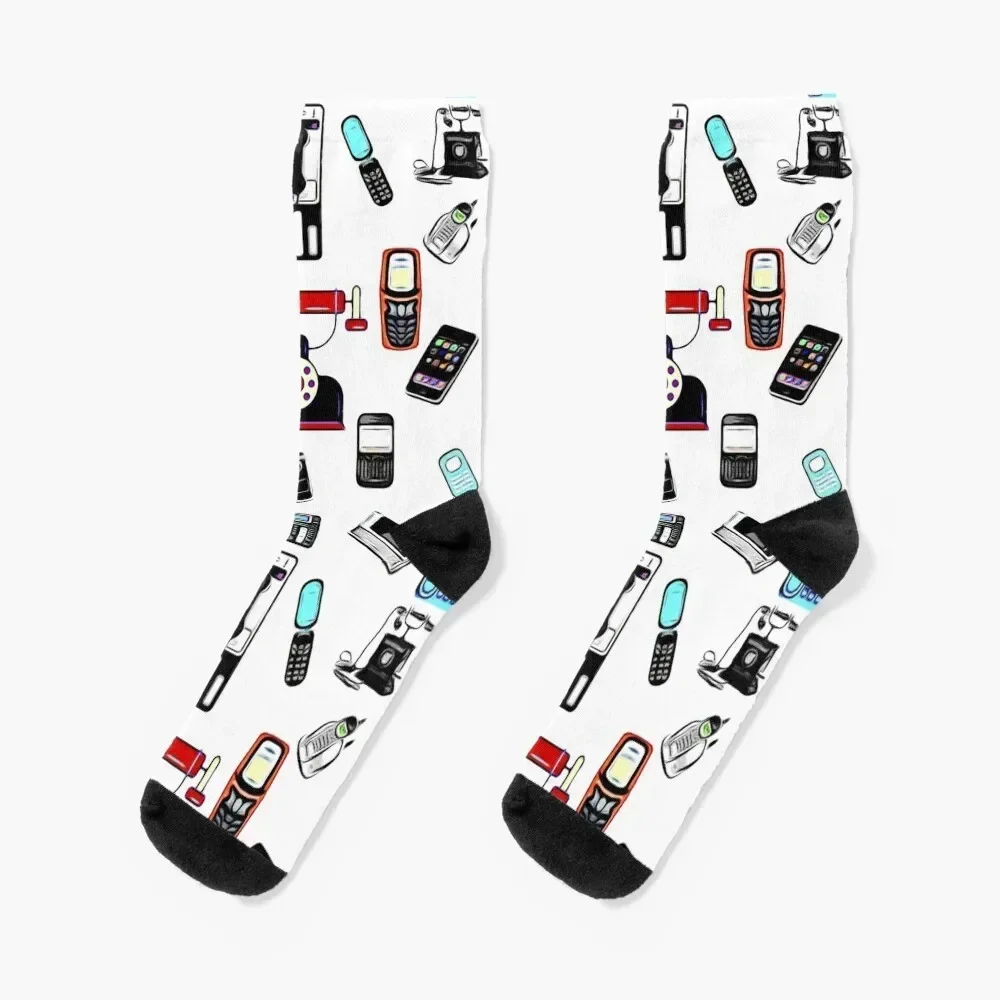 

Phones Of The Ages Socks designer football Men's Socks Women's