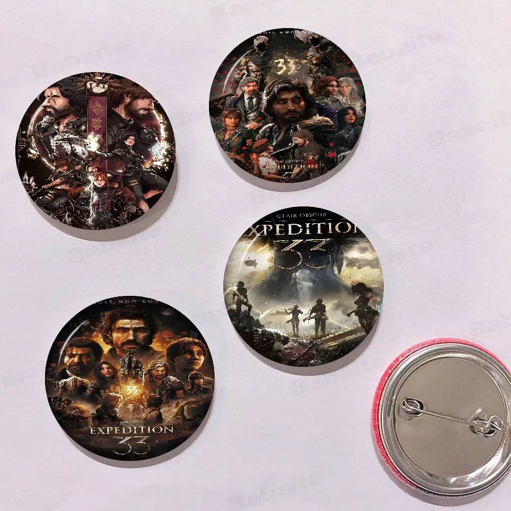 Игра C-Clair O-Obscur E-Expedition 33, мягкая булавка на пуговицах, яркая печатная икона, подарок для друзей, значок на воротнике, брошь на лацкане, металлическая булавка