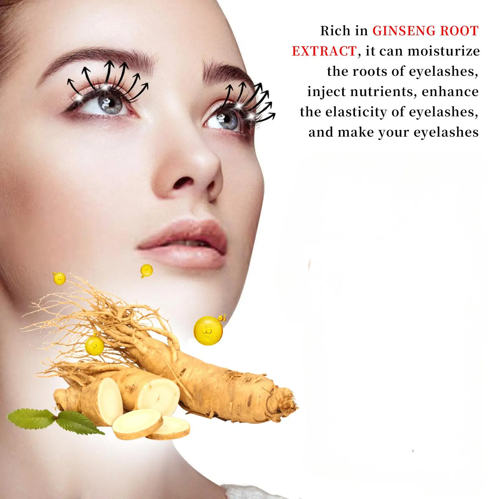 Wimpern flüssige Wimpern sind natürlich, prall, schwarz, lockig, schlank, dick, schön, langlebig und nicht gebeizt